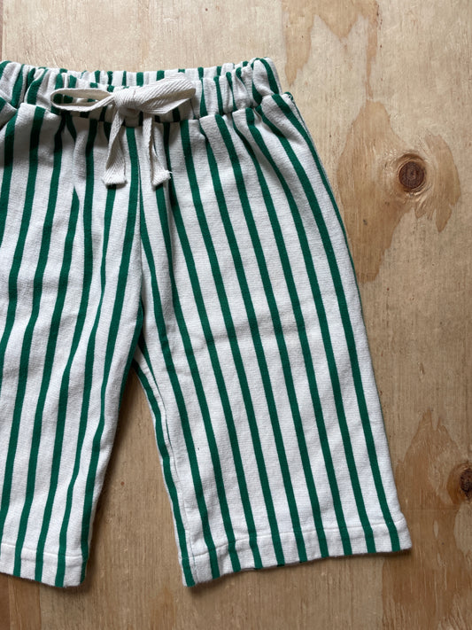 Wide Leg Pant - Green Stripe